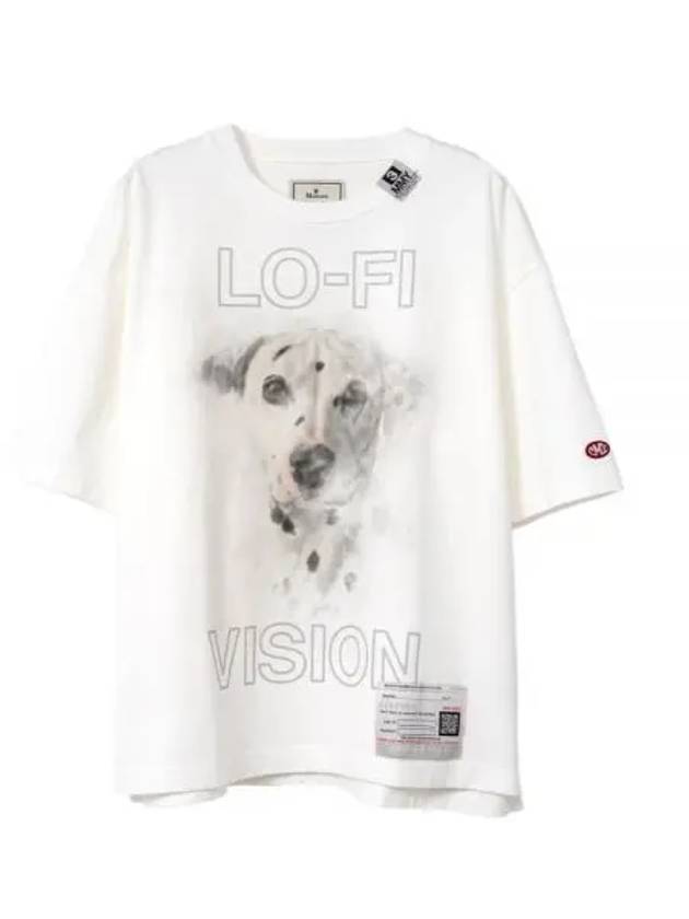 A12TS652 white dog print t-shirt - MIHARA YASUHIRO - BALAAN 1