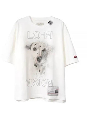 A12TS652 white dog print t-shirt - MIHARA YASUHIRO - BALAAN 1