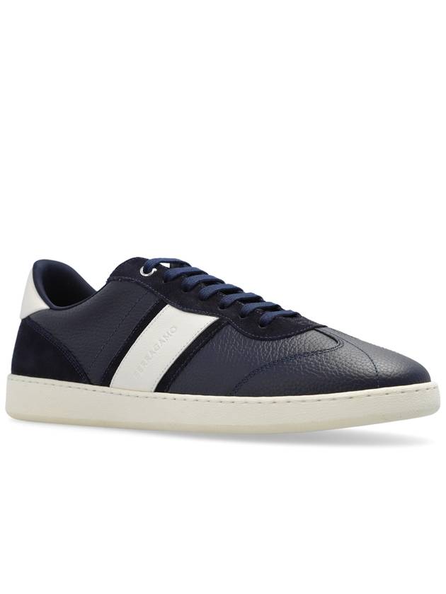 FERRAGAMO ‘Achille’ Sneakers, Men's, Navy Blue - SALVATORE FERRAGAMO - BALAAN 4