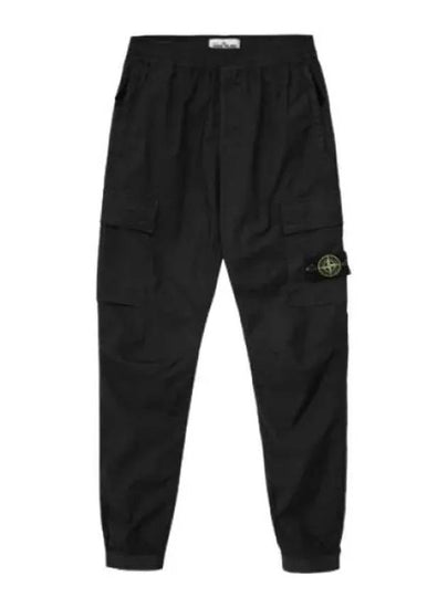 Stretch Cotton Tela Paracadute Cargo Straight Pants Dark Grey - STONE ISLAND - BALAAN 2