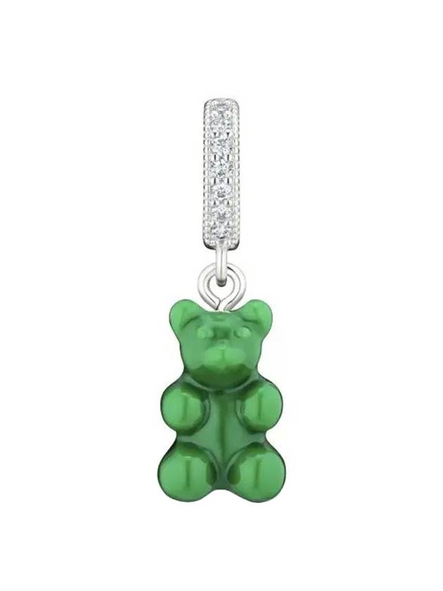 Nostalgia Bear Fave Connector Pendant Silver Vegan - CRYSTAL HAZE - BALAAN 1