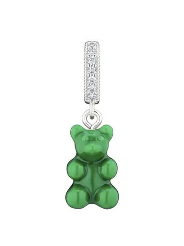 Nostalgia Bear Fave Connector Pendant Silver Vegan - CRYSTAL HAZE - BALAAN 1