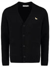 Baby Fox Patch Cosy Cardigan Black - MAISON KITSUNE - BALAAN 2