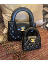 Classic Chain Shiny Aged Calfskin Mini Bag Black - CHANEL - BALAAN 6