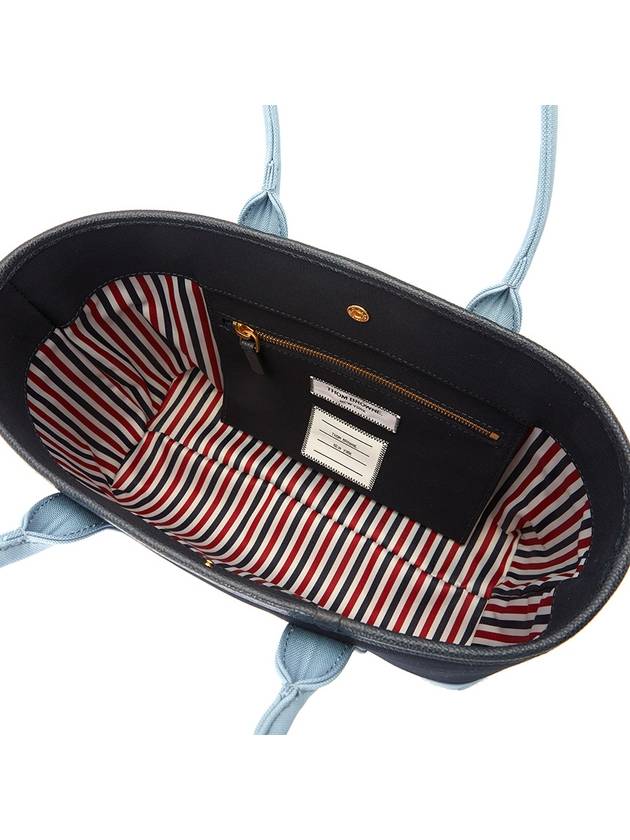 RWB Striped Canvas Small Tote Bag Navy - THOM BROWNE - BALAAN 7