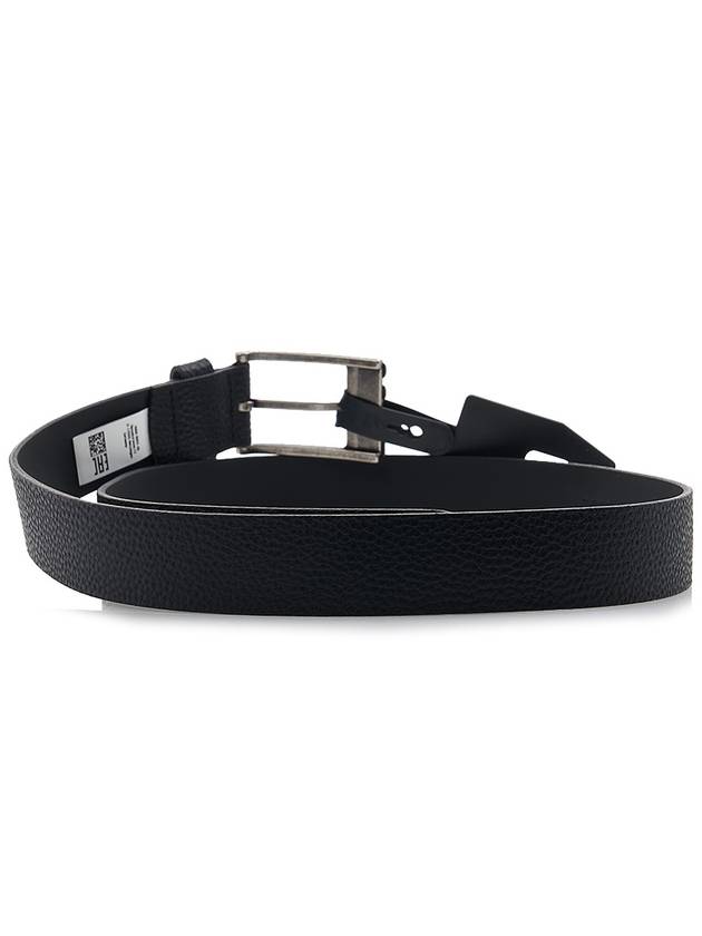 Men's Buckle Logo Leather Belt Black - HUGO BOSS - BALAAN 5