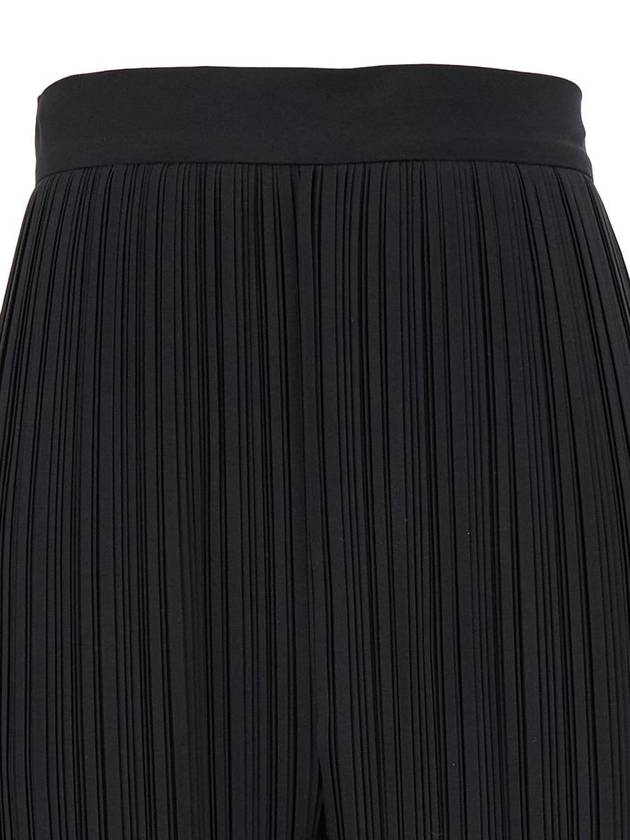 Black Pleated Pants With Invisible Zip In Crêpe De Chine Woman - LANVIN - BALAAN 3