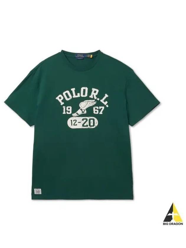 Classic Fit Jersey Graphic T Shirt Moss Against - POLO RALPH LAUREN - BALAAN 1