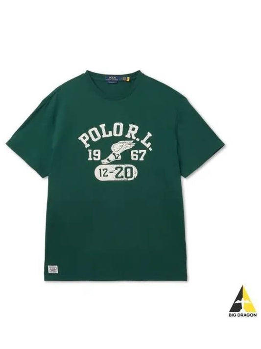 Classic Fit Jersey Graphic T Shirt Moss Against - POLO RALPH LAUREN - BALAAN 1