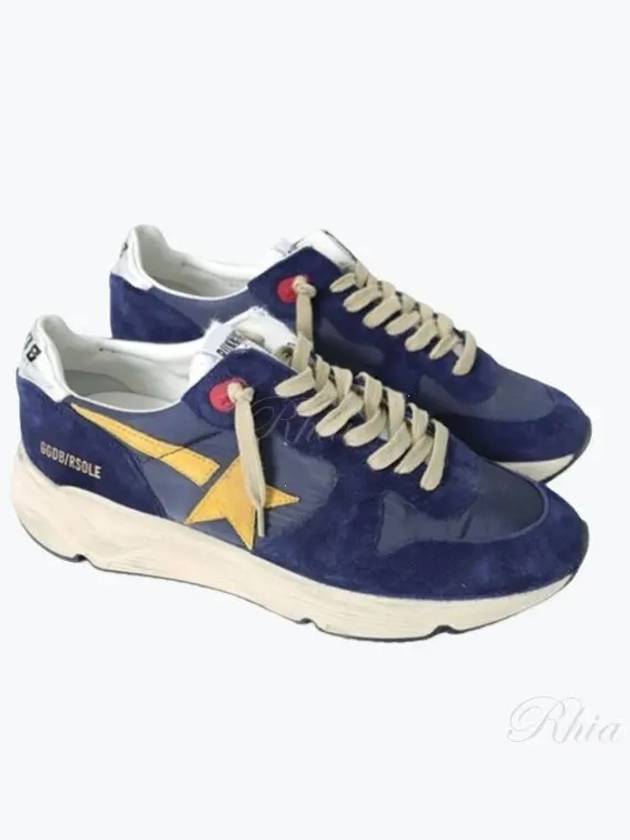 Logo Leather Low Top Sneakers Blue - GOLDEN GOOSE - BALAAN 2