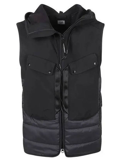 Shell R Mix Goggle Hooded Padded Vest Black - CP COMPANY - BALAAN 2