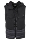 Shell R Mix Goggle Hooded Padded Vest Black - CP COMPANY - BALAAN 2