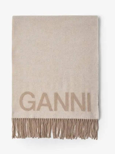 Muffler Scarf A39095755 135 Ecru - GANNI - BALAAN 2