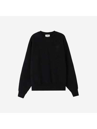 Big Heart Logo Sweatshirt Black - AMI - BALAAN 2