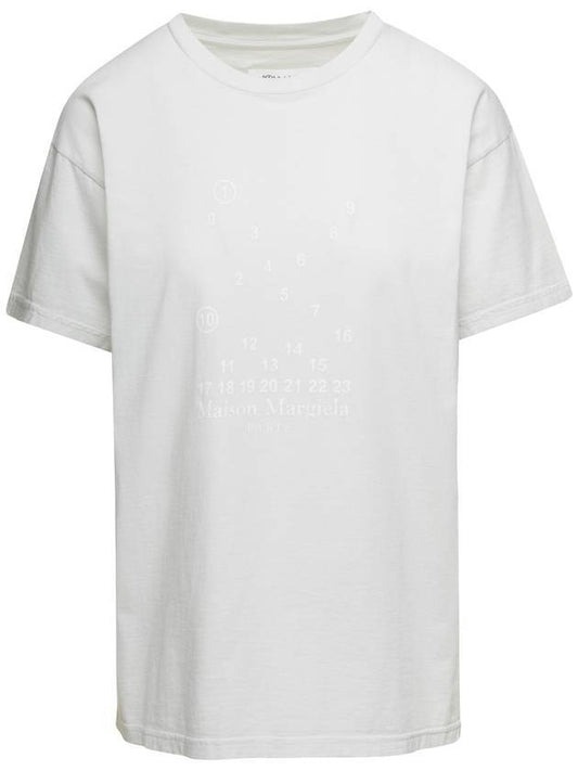 Women's Numeric Logo Short Sleeve T-Shirt Offwhite - MAISON MARGIELA - BALAAN 1