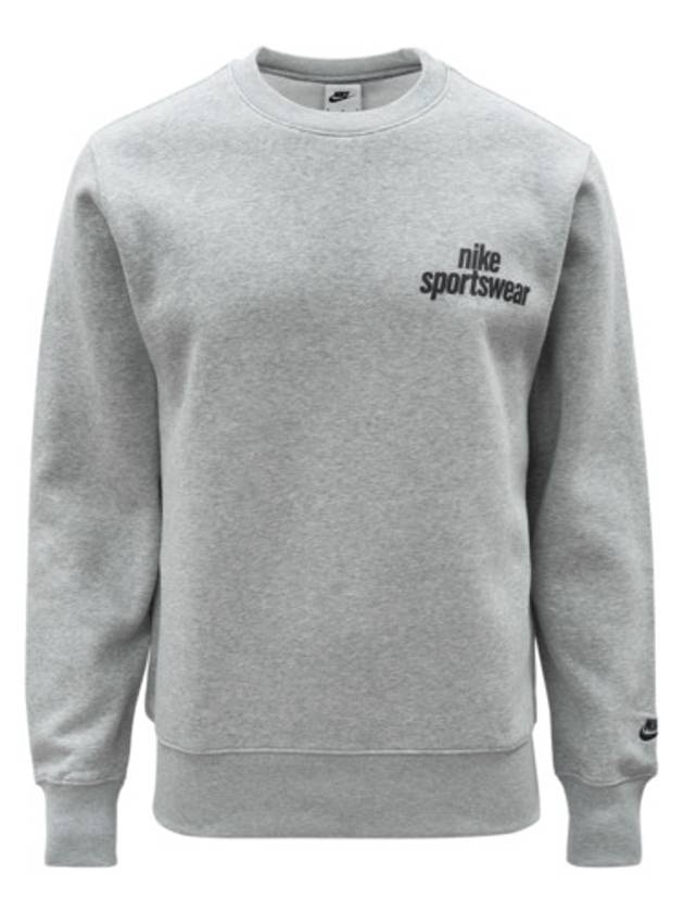 Club Fleece Crewneck Sweatshirt Grey - NIKE - BALAAN 1