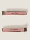 Engraved Logo Hair Pin Set Pink - MIU MIU - BALAAN 3