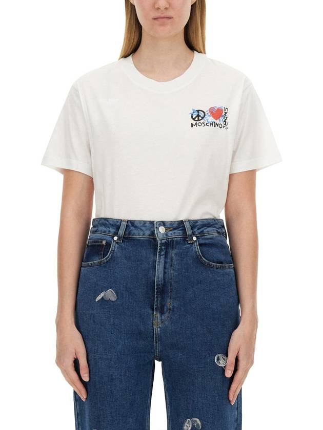 Moschino Jeans T-Shirt With Logo - MOSCHINO - BALAAN 1