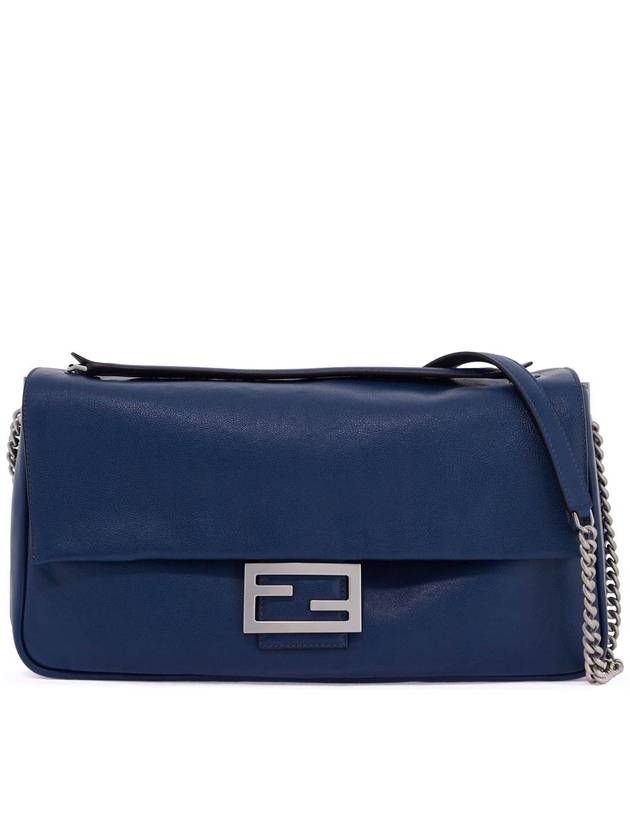 Baguette Chain Large Shoulder Bag Blue - FENDI - BALAAN 2