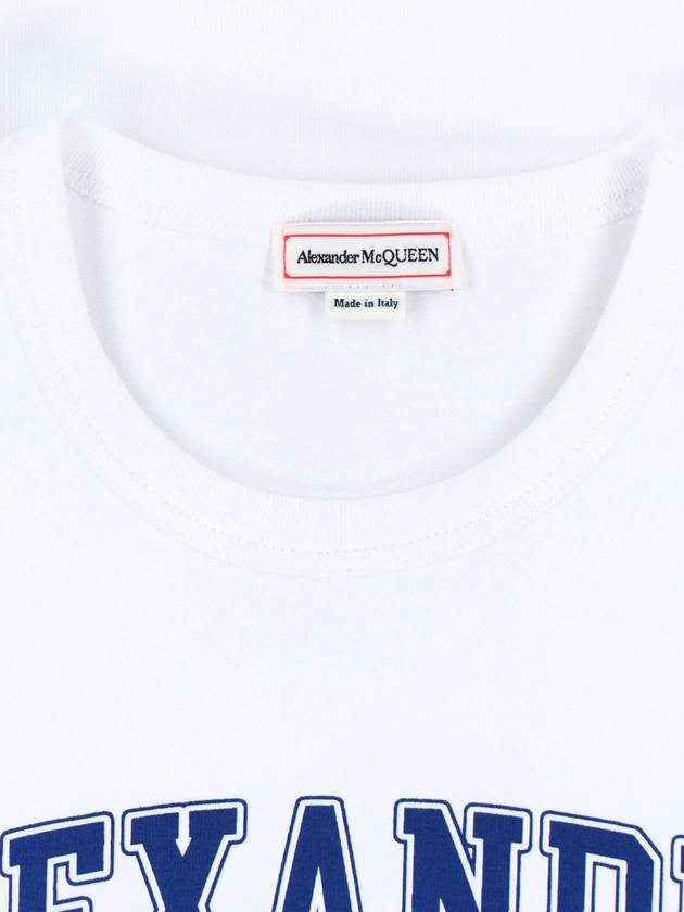 short sleeve t-shirt 759442 QTAAW 0963 WHITE INDIGO - ALEXANDER MCQUEEN - BALAAN 4