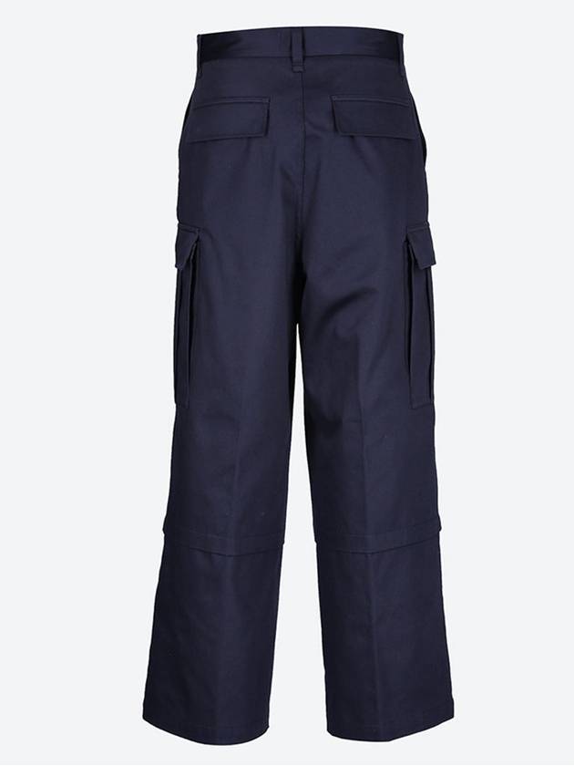 Wide Cargo Pants Navy - AMI - BALAAN 1