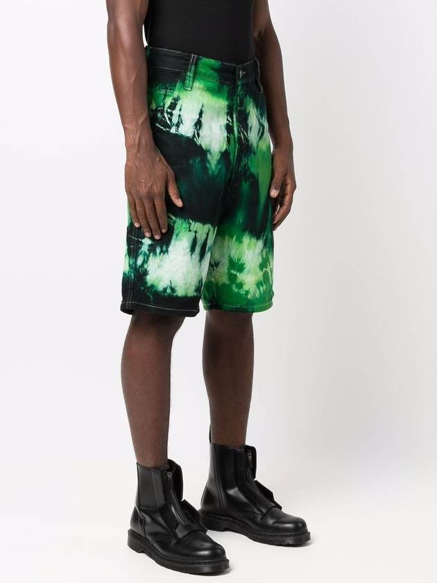 Men's Tie Dye Shorts Green - AMI - BALAAN 5