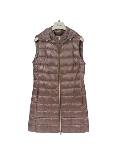 Serena Hooded Padding Vest Cipria - HERNO - BALAAN 1