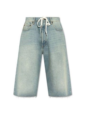 Drawstring Denim Shorts Blue - MAISON MARGIELA - BALAAN 1