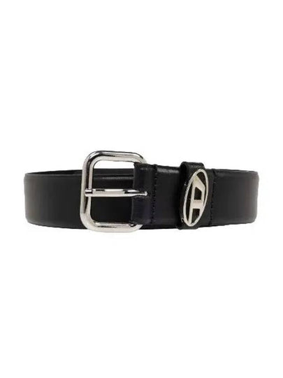 B 1DR Oval D Loop Leather Belt Black - DIESEL - BALAAN 2