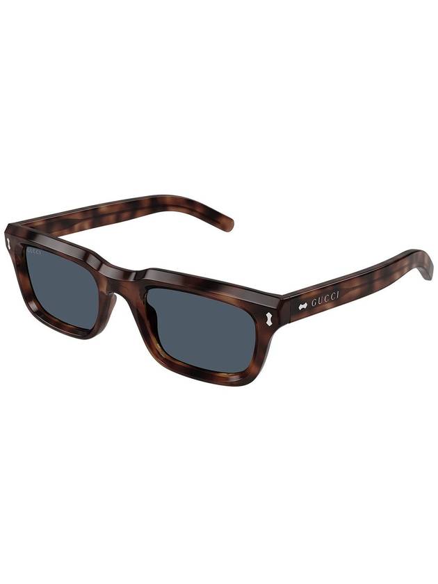 Eyewear Logo Rectangular Frame Sunglasses Dark Havana - GUCCI - BALAAN 3