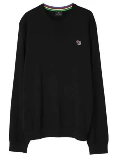 Zebra Patch Crew Neck Knit Top Black - PAUL SMITH - BALAAN 2