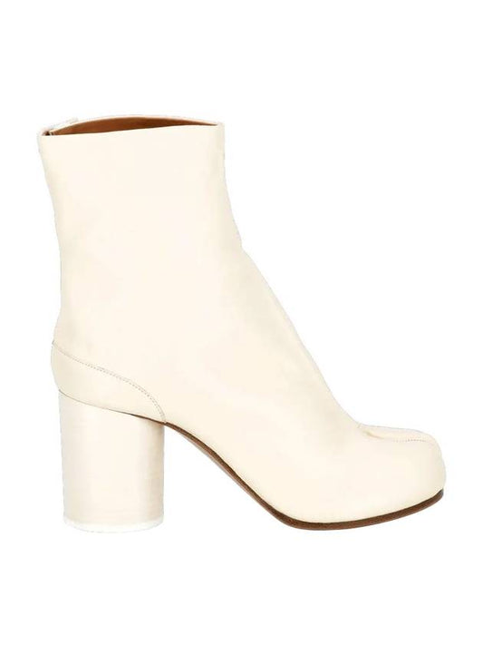 Tabi Ankle Leather Middle Boots Ivory - MAISON MARGIELA - BALAAN 1