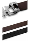 Gancini Reversible Adjustable Leather Belt Black Dark Brown - SALVATORE FERRAGAMO - BALAAN 4