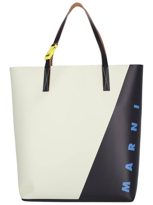 Logo Shopper Tote Bag Black White - MARNI - BALAAN 2