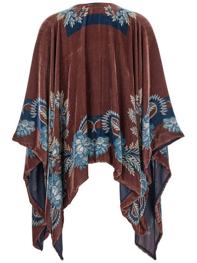 Bordeaux Cape With Paisley Motif All-Over In Viscose Woman - ETRO - BALAAN 2