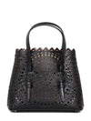 Mina 20 Circle Punching Tote Bag Black - ALAIA - BALAAN 3