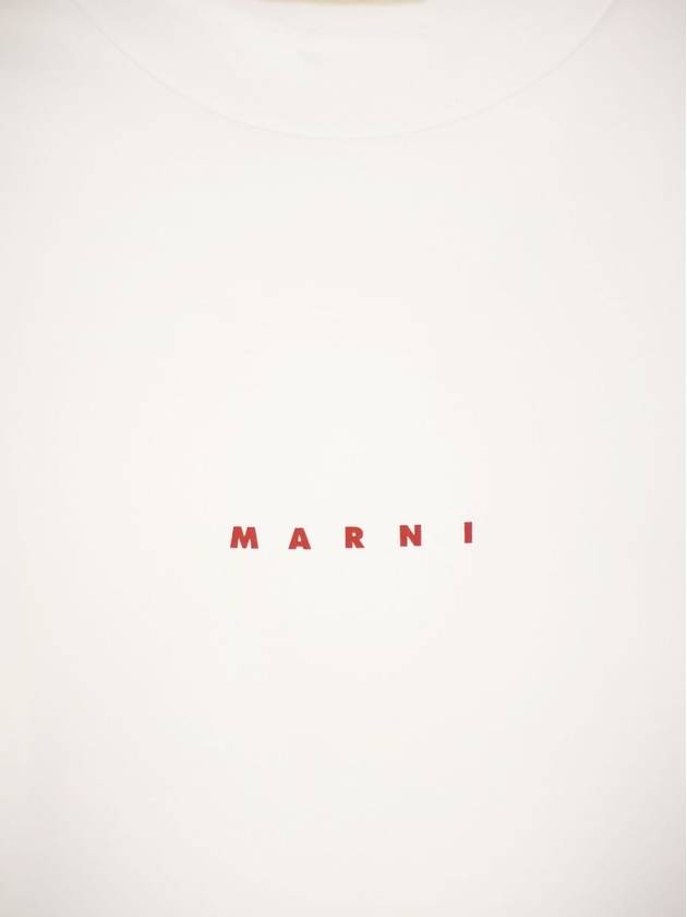 Logo Cotton Short Sleeve T-Shirt White - MARNI - BALAAN 5