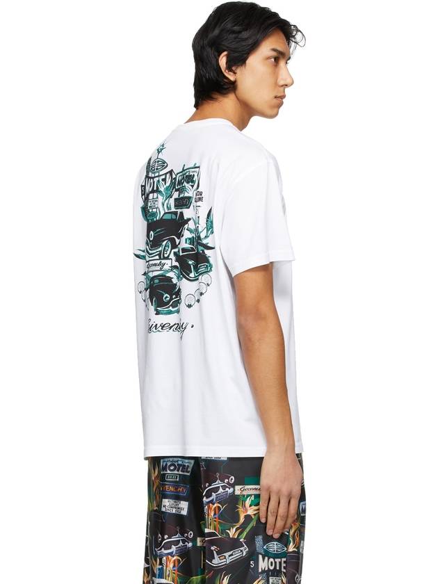 Logo Motel Short Sleeve T-Shirt White - GIVENCHY - BALAAN 10