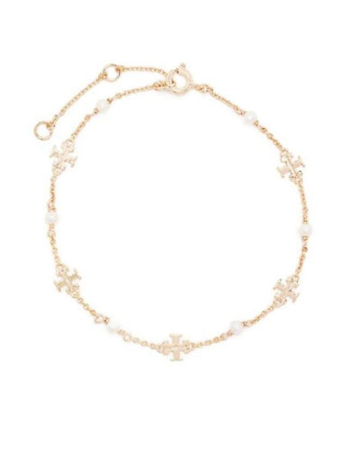 Kira Pearl Delicate Chain Bracelet Gold - TORY BURCH - BALAAN 1