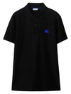 Embroidered EKD Polo Shirt Black - BURBERRY - BALAAN 3