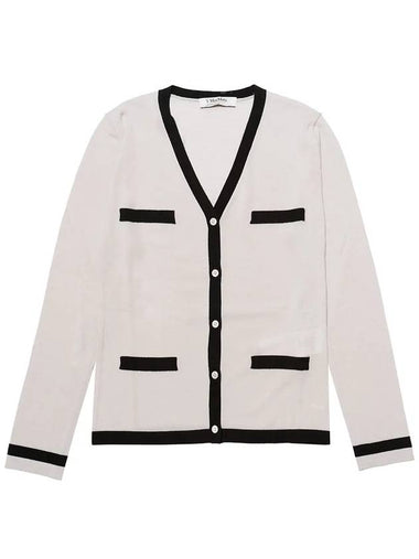 Kenya virgin wool cardigan ivory 013 - MAX MARA - BALAAN 1