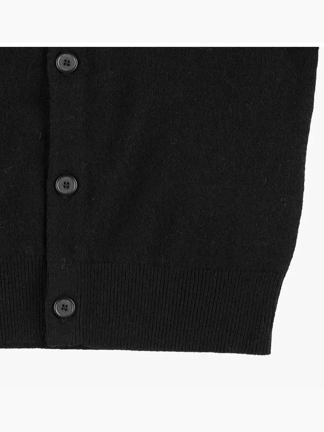 Face Patch Crop Cardigan Black - ACNE STUDIOS - BALAAN 4