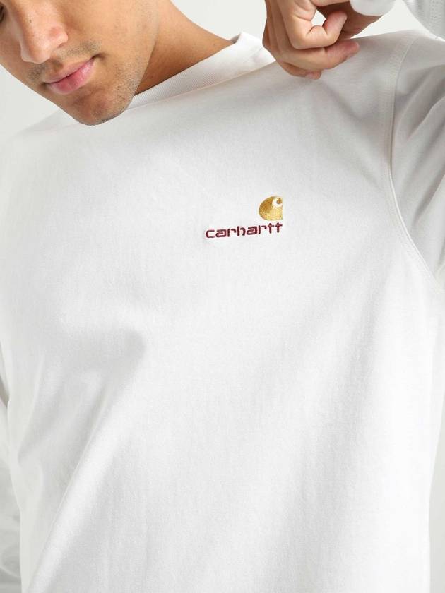 American Script Long Sleeve T-Shirt White - CARHARTT WIP - BALAAN 5