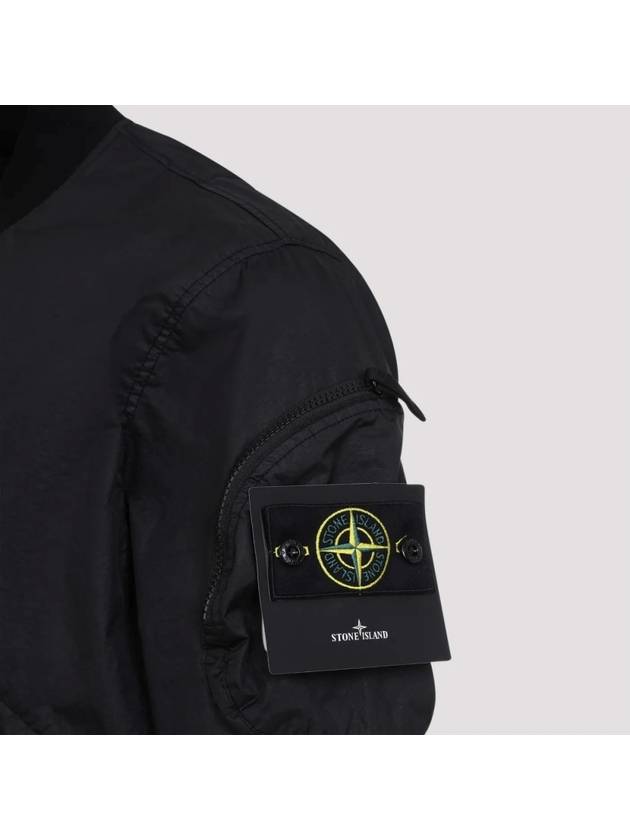 Membrana 3L TC Breathable and Water-Resistant Bomber Jacket Black - STONE ISLAND - BALAAN 5