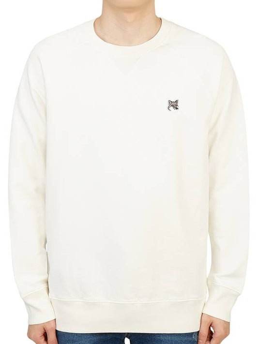 Grey Fox Head Patch Classic Sweatshirt White - MAISON KITSUNE - BALAAN 2