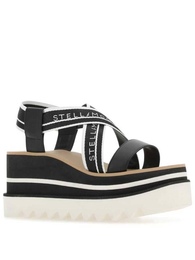 striped platform sandals black - STELLA MCCARTNEY - BALAAN 3