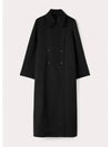 Double-Breasted Midi Coat Black - TOTEME - BALAAN 2