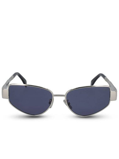 Eyewear Triomphe Metal 04 Sunglasses Silver Blue - CELINE - BALAAN 1