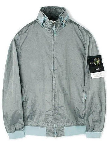 Men's Logo Patch Nylon Metal Zip-up Jacket Sky Blue - STONE ISLAND - BALAAN 1