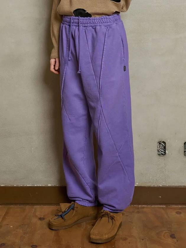 Dyed Dart Sweatpants Purple - UNALLOYED - BALAAN 3